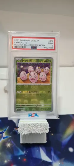 Pokemon Exeggcute 102/165 Masterball Reverse Holo Japanese, PSA 9 - Image 1