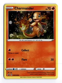 Charmander SWSH092 Sword & Shield Promo Holo Pokemon Light Play+ - Image 1