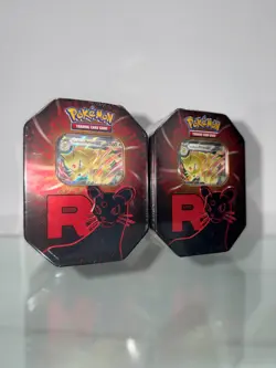 Pokemon TCG Destined Rivals Team Rocket Persian Ex Tin x2 ✅🚚💨 - Image 1