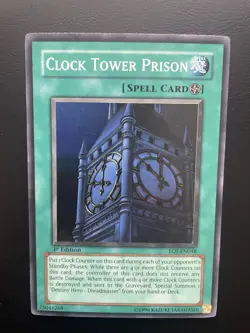 Yugioh Clock Tower Prison EOJ-EN048 Super Rare 1st Edition LP - Image 1