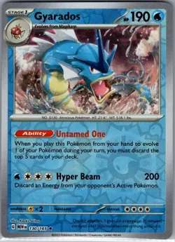 Gyarados 130/165 Reverse Holo SV: Scarlet & Violet 151 - Pokemon Card - NM - Image 1