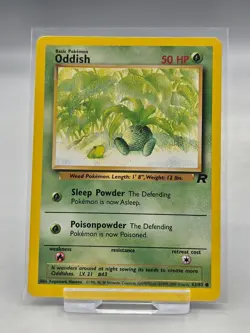 Pokemon TCG Card Oddish 63/82 Team Rocket Set - Common - WOTC - Image 1