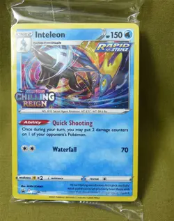 Inteleon SWSH113 - Chilling Reign Pre-Release Deck sealed - Pokemon Card #A6 - Image 1