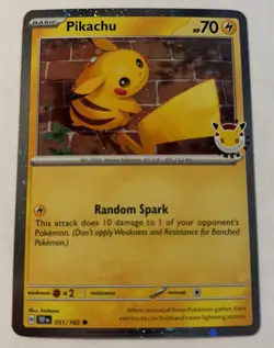 Pokemon Pikachu 051/162 2026 Pokemon Day Stamped Promo 30th Anniversary TCG Card - Image 1