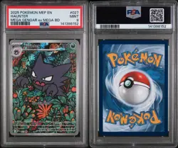 2025 PSA 9 Graded Pokemon Haunter 027 Mega Gengar EX Mega Battle Deck - Image 3
