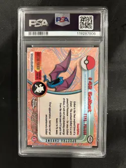 2000 Pokemon Topps Chrome Golbat Spectra #42 - PSA 8 - Image 2