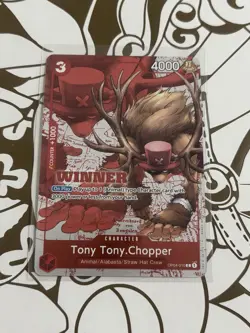 2024 One Piece Tony Tony Chopper Winner OP04-010 Promotional Card Foil English - Image 1