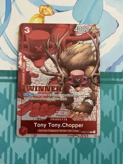2024 One Piece Tony Tony Chopper Winner OP04-010 Promotional Card Foil English - Image 3