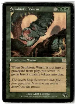 MTG Symbiotic Wurm - Onslaught Heavily Played English - Image 1