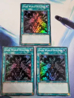 YuGiOh! Dark World Dealings MYFI-EN054 Super Rare x3 PLAYSET 1st Ed - Image 1