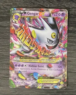 Pokemon TCG M Gengar EX XY166 Shiny Holo Black Star Promo Card - Image 1