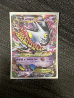 Pokemon TCG M Gengar EX XY166 Shiny Holo Black Star Promo Card - Image 3