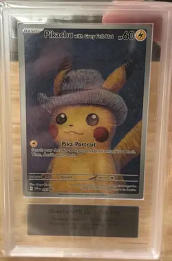Pikachu with Grey Felt Hat Pokemon x Van Gogh Museum ARS 10 Card 085 - Image 2