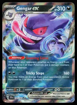 Gengar ex 104/162 Holo Temporal Forces Pokemon Card - Image 1
