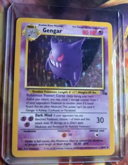 Pokemon TCG Fossil Gengar Holo Rare Card 5/62 - Image 1