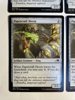 4x Mtg Kamigawa Neon Dynasty Papercraft Decoy NM/M Magic The Gathering - Image 2