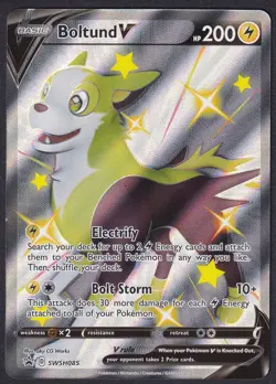 Pokemon Boltund V SWSH085 Full Art Black Star Promo - Image 1