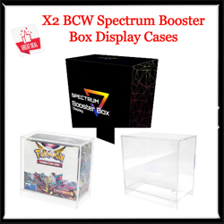 X2 BCW Spectrum Booster Box Display Clear Case UV Safe For Pokemon Collections - Image 1