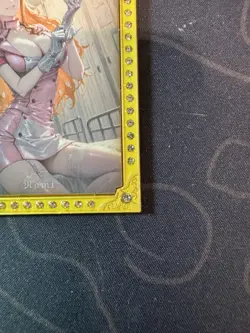 Goddess Story Nami Nurse Metal Card Green Bikini Waifu Doujin Numbered One Piece - Image 4