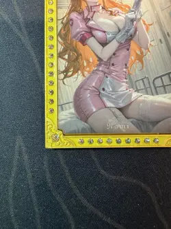 Goddess Story Nami Nurse Metal Card Green Bikini Waifu Doujin Numbered One Piece - Image 5