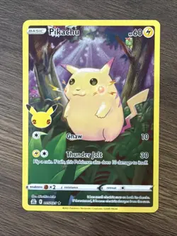 Pokemon TCG Celebrations Pikachu Holo Card 5/25 Rare - Image 1