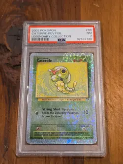 Pokemon TCG: Caterpie #69/110 Legendary Collection Reverse Holo, PSA 7 NM - Image 1