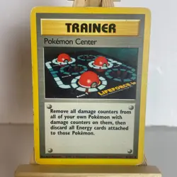 Pokemon Center 85/102 Base Set (Unlimited) Uncommon Pokemon Heavy Play+ - Image 1