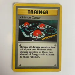 Pokemon Center 85/102 Base Set (Unlimited) Uncommon Pokemon Heavy Play+ - Image 3