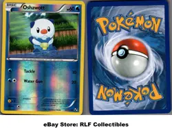 2011 Pokemon, Black & White Base, #27/114 Oshawott, Reverse Holo Common - Image 1