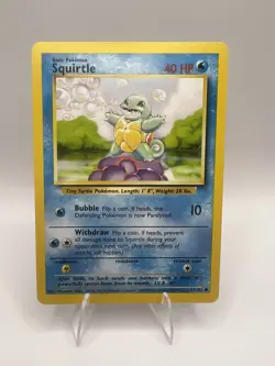 Squirtle Base Set NM 1999-2000 4th Print 63/102 Common Pokemon Card - Image 1