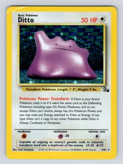 DITTO HOLO POKEMON CARD FOSSIL SET 3/62 - PL! - Image 1