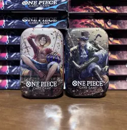 Lot Of 2 One Piece Card Game Mini-Tin Pack Set Vol.2 Monkey D Luffy & Sabo Promo - Image 1