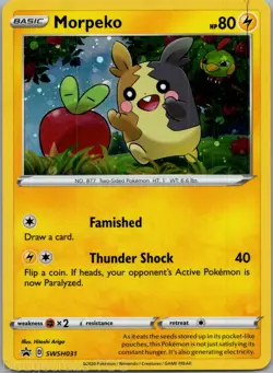 Morpeko SWSH031 Promo SWSH Black Star Pokemon NM - Image 1