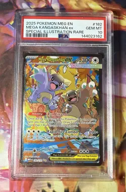2025 POKEMON MEG EN-MEGA EVOLUTION #182 MEGA KANGASKHAN EX PSA 10 - Image 1