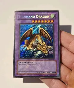 Yugioh Thousand Dragon MRD-143 Vintage Secret Rare Holo Bleed MP - Image 3