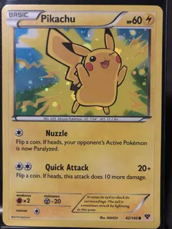 Pokemon Pikachu TCG Cosmos Holo Card 42/146 2014 Movie Promo - Image 1
