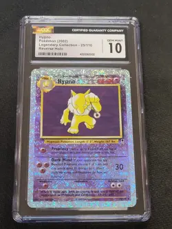Pokemon Graded 10 Hypno 25/110 Legendary Collection Reverse Holo CGC - Image 1