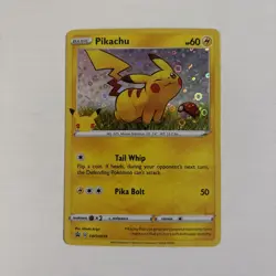 Pokemon General Mills 25th Anniversary Pikachu SWSH039 Holo Black Star Promo - Image 1