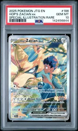 2025 POKEMON JOURNEY TOGETHER HOP'S ZACIAN ex SPECIAL ILLUSTRATION RARE PSA 10 - Image 1