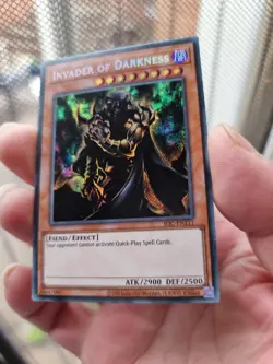 IOC-EN111 Invader of Darkness :: Secret Rare 25th Anniversary Edition YuGiOh - Image 1