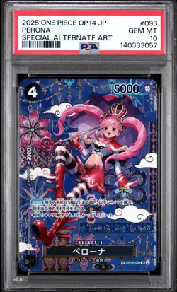 2025 ONE PIECE JPN OP14-THE AZURE SEA'S SEVEN #093 PERONA PSA 10 - Image 1
