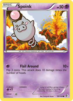 Spoink 59/149 Common | Boundaries Crossed | Pokemon Card - Image 1