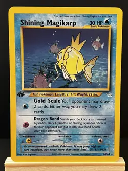 Pokemon TCG Shining Magikarp Card 66/64 1st Edition Neo Revelation Holo - Image 1