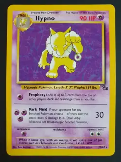 Hypno 23/62 - Fossil Set - Pokemon Card - Excellent Condition - Image 1