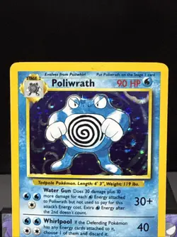 Pokemon Card Poliwrath 13/102 Base Set Holo Rare WOTC Light Play - Image 2