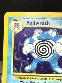 Pokemon Card Poliwrath 13/102 Base Set Holo Rare WOTC Light Play - Image 4