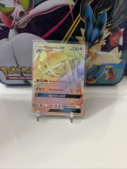 Pokemon TCG Metagross GX Guardians Rising 157/145 Rainbow Holo Rare NM - Image 1