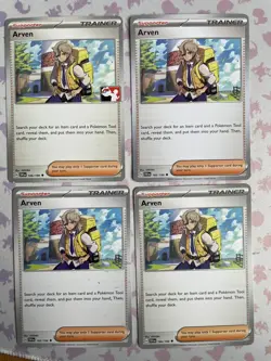 Pokemon TCG - Arven - 166/198 - Scarlet & Violet Base - Trainer Playset (x4) - Image 1