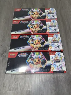 Pokemon Prismatic Evolutions Sam’s Club Surprise Box Booster Bundle Lot Of 4! - Image 2
