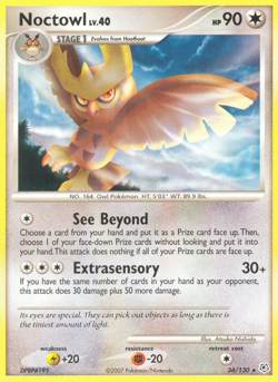 Noctowl 34/130 Rare | Diamond & Pearl | Pokemon Card - Image 1